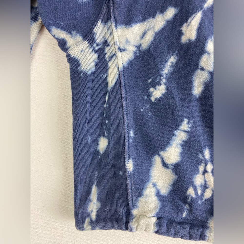 Emory park Blue White Tie Dye Drawstring Sweatshirt Small (sku508) - Picture 6 of 14
